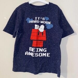 Peanuts Royal Blue Short Sleeve T-Shirt Size 5